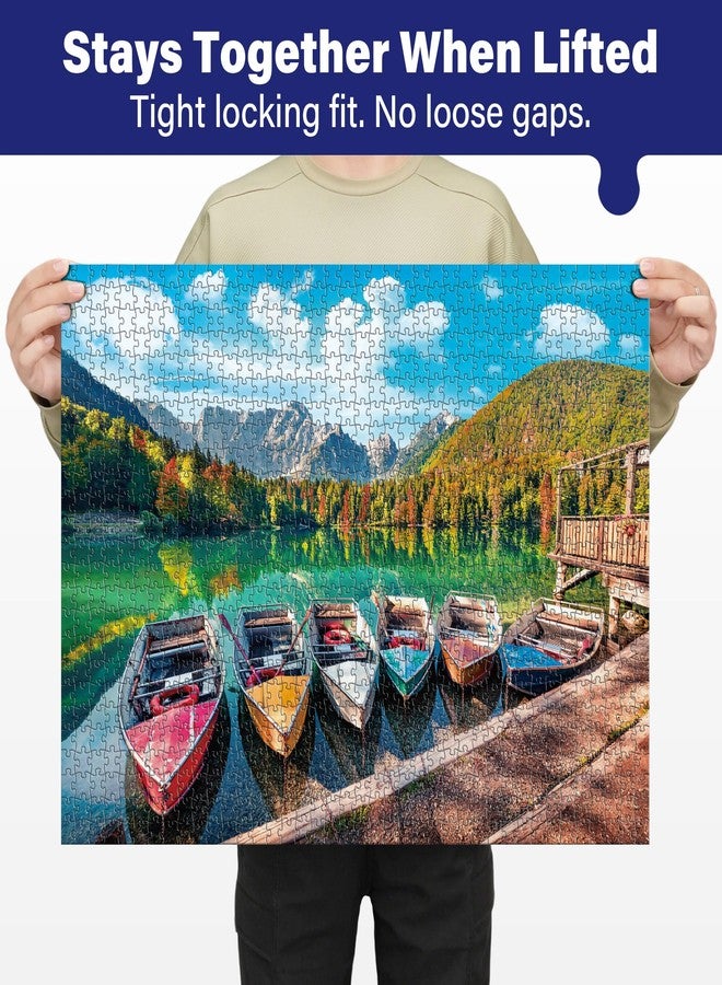 BenBen 1000 Piece Puzzle for Adults, Jigsaw Puzzles with Letters on Back, Fusine Lake, Challenging Puzzle for Game Night Home Décor - Image 2